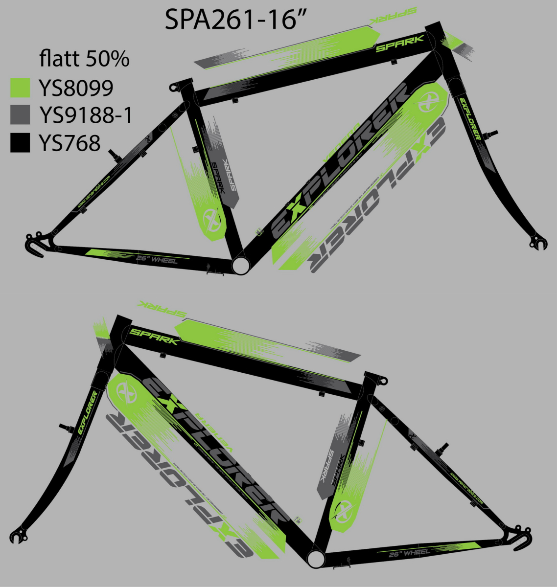 SPA261 26/16 F.RAM KINA ZA EXPLORER SPARK CRNI 2021